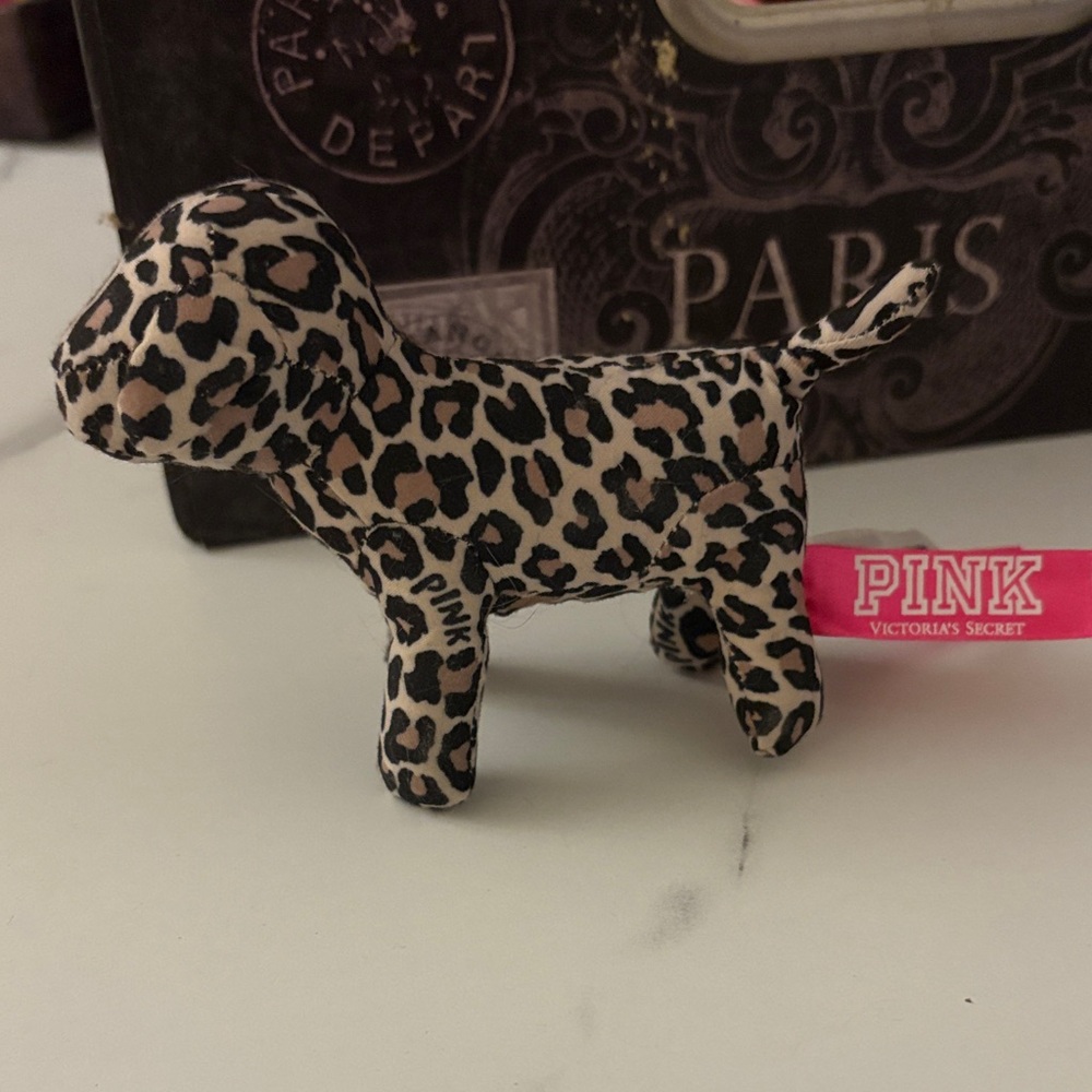 Victoria's Secret PINK Black and Cream Patterned Dog mini dog